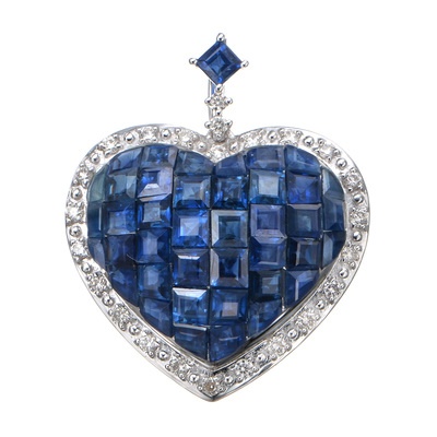 イエローサファイアミステリーセッティングペンダントトップ QVC イエローサファイアミステリーセッティングペンダントトップ QVC