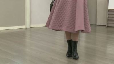 ANELA LUX 着やせジャガードの女優フレアースカート アネラリュクス