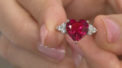 SS シンセティックルビー&CZ リング 4.0ct[エメリー] TarTar - QVC.jp