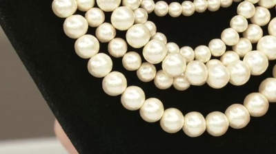 Anne Coquine オフホワイトコットンパール 5連ネックレス