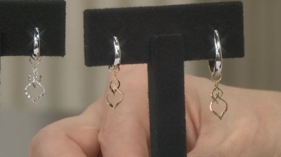 10K ダブルダイヤシェイプ ピアリングチャーム ピアリング - QVC.jp