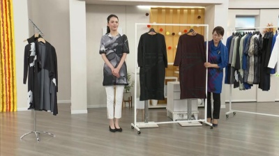 BOUTIQUE JUNKO グラフィック合皮テープワンピース ブティックジュンコ