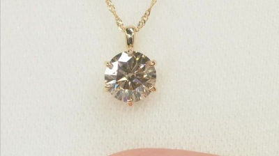 18KYG ダイヤモンド ペンダント 1.5ctUP 鑑定書付 - QVC.jp