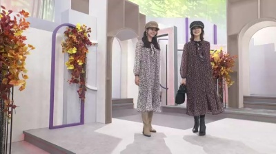 &LOVE ドラマティックローズな上品ふりるワンピース アンドラブ（&LOVE