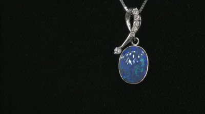 【３日間セール】ブラックオパール　Pt900 ペンダント Pt900/K18ブラックオパールキャッツアイ0.736 ペンダント