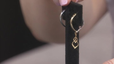 10K ダブルダイヤシェイプ ピアリングチャーム ピアリング - QVC.jp