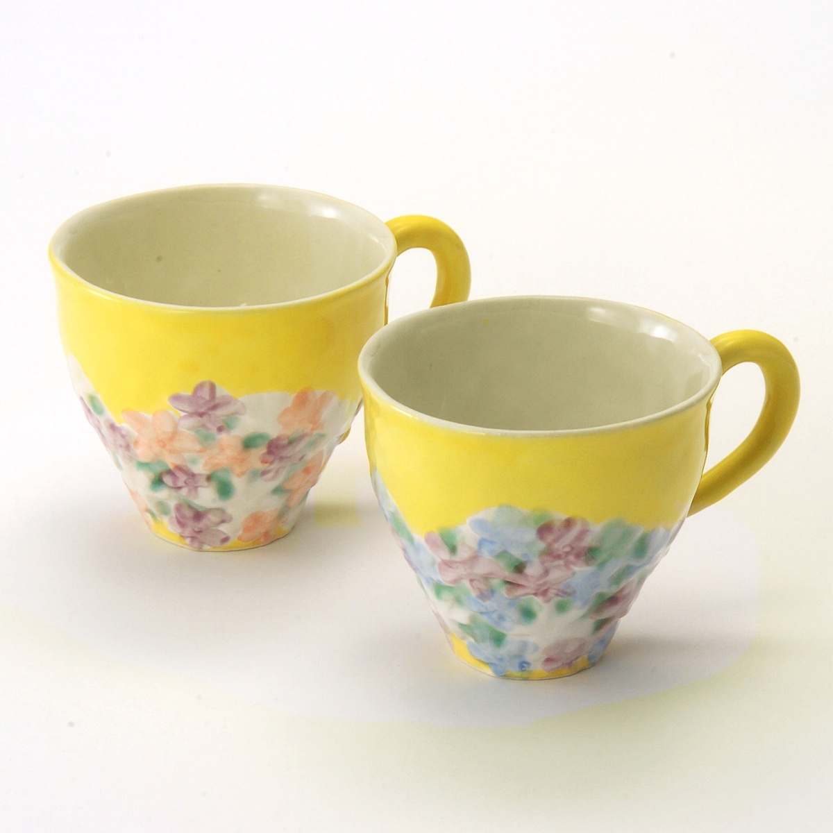 瀬戸焼 浮花マグカップ2個組 No Qvc Jp