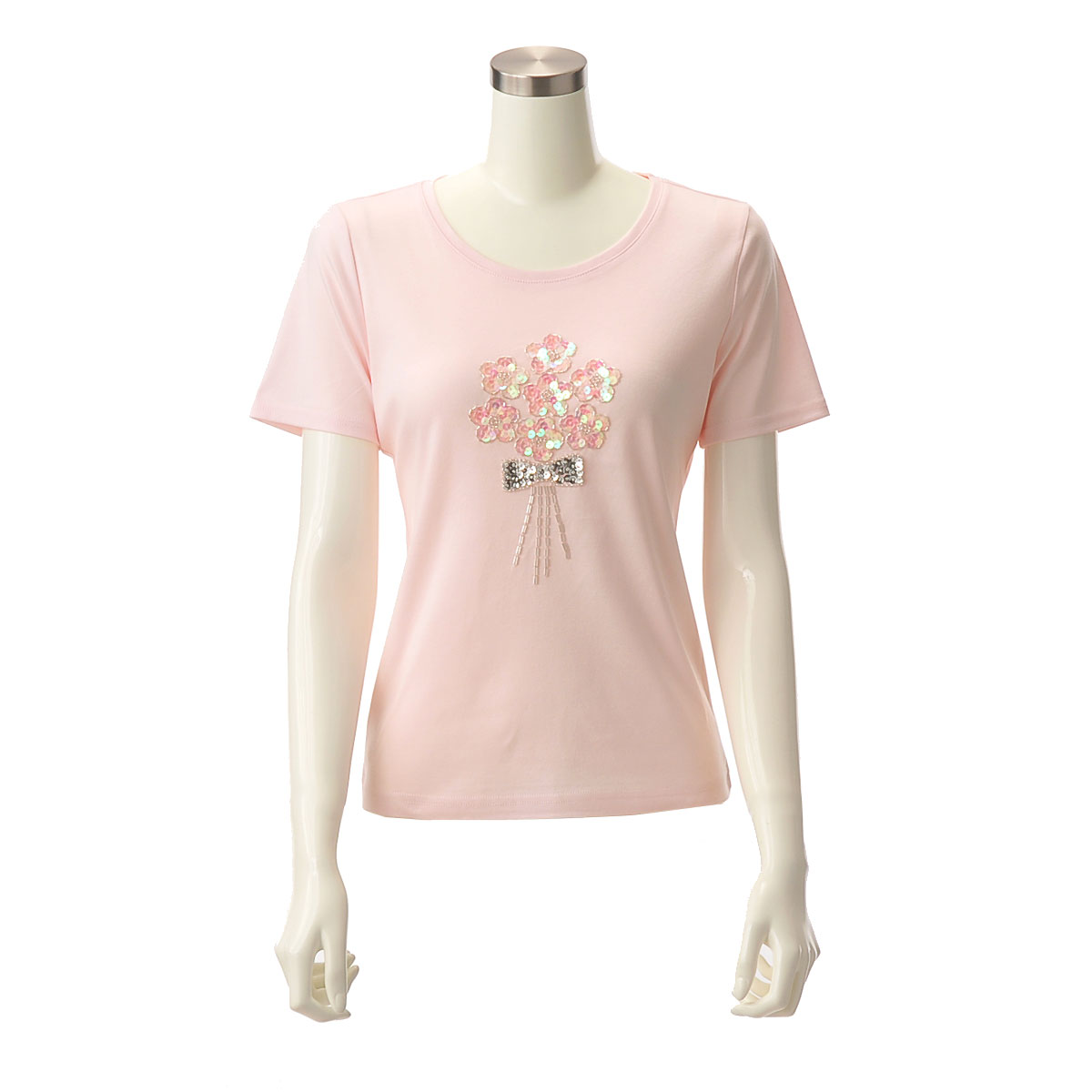 スパンコール花モチーフ デザインtシャツ Qvc Jp スパンコール花モチーフ デザインtシャツ Qvc Jp