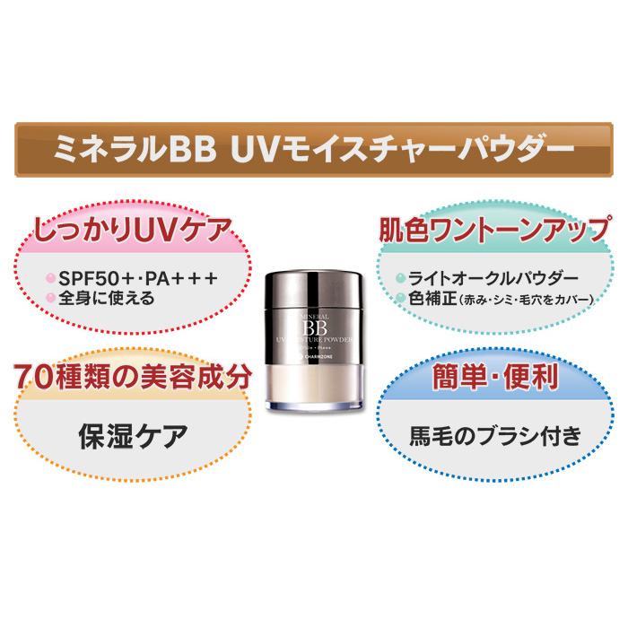 ナチュラルスキンエードミネラルBB UVモイスチャーパウダー2個セット チャームゾーン（CHARMZONE） - QVC.jp