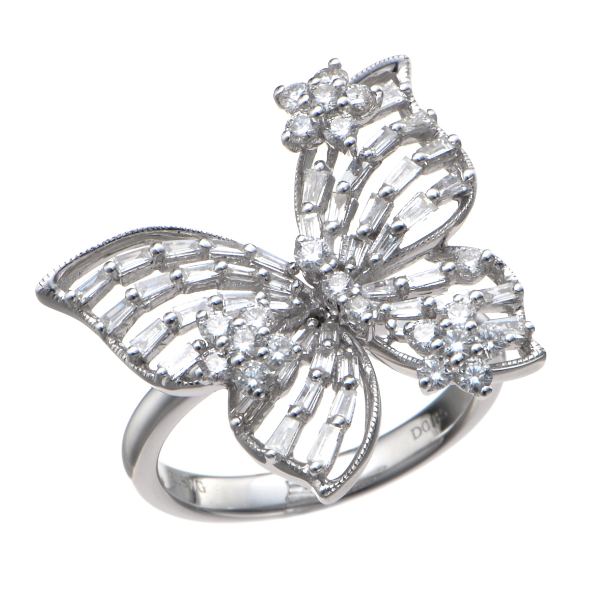 18kwg ダイヤモンド バタフライ リング 計0 85ctup ジュエルディヴァイン Jewel Divine Masumi Kasahara No 622492 Qvc Jp