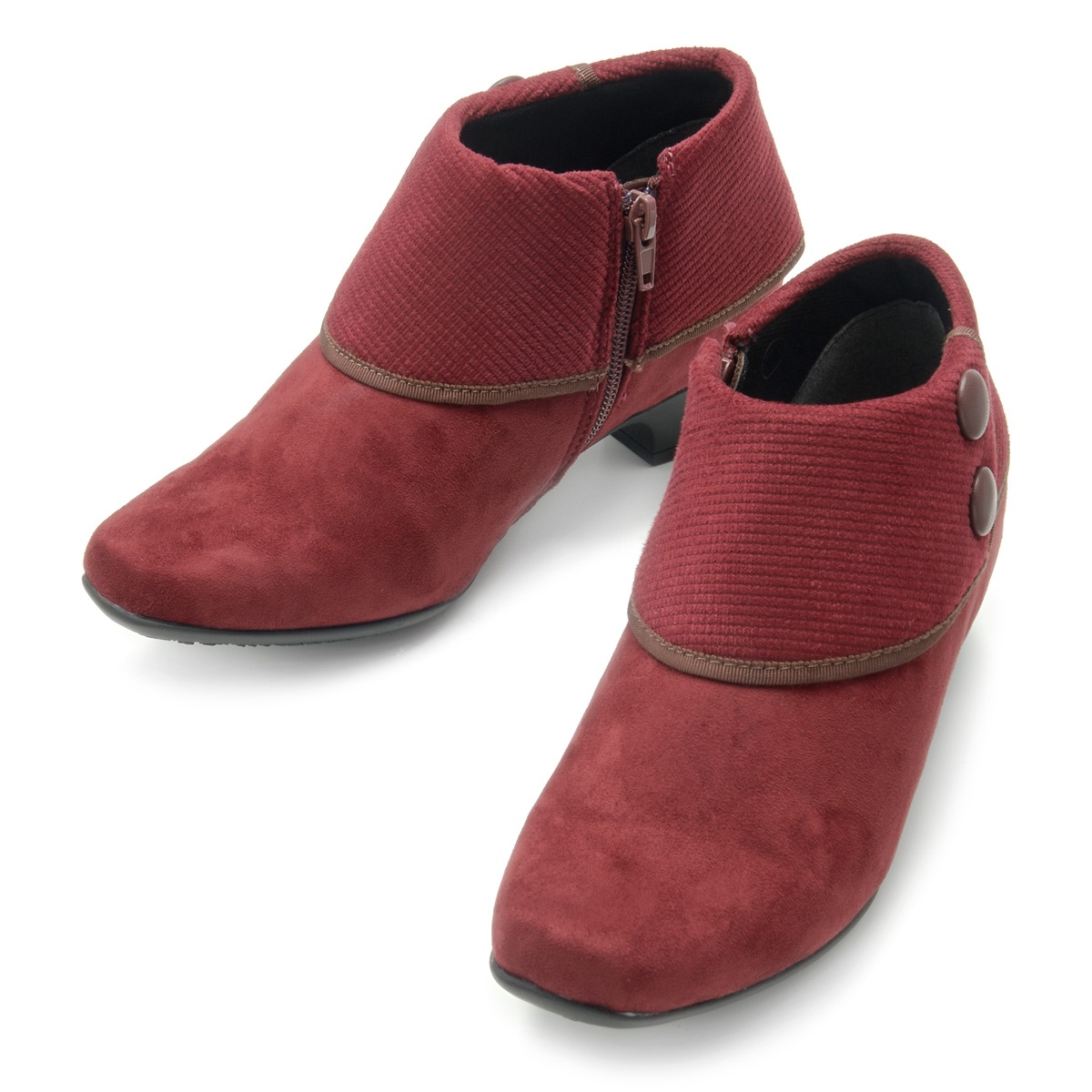 North Walker ボタン折り返しショートブーツ ノースウォーカー North Walker Qvc Jp