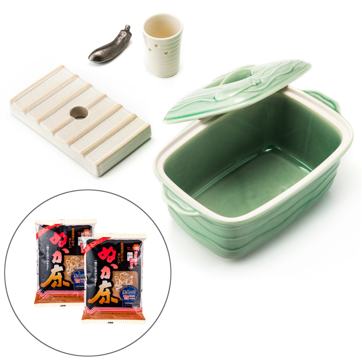 冷蔵庫で作る自家製ぬか漬けスターターセット No Qvc Jp