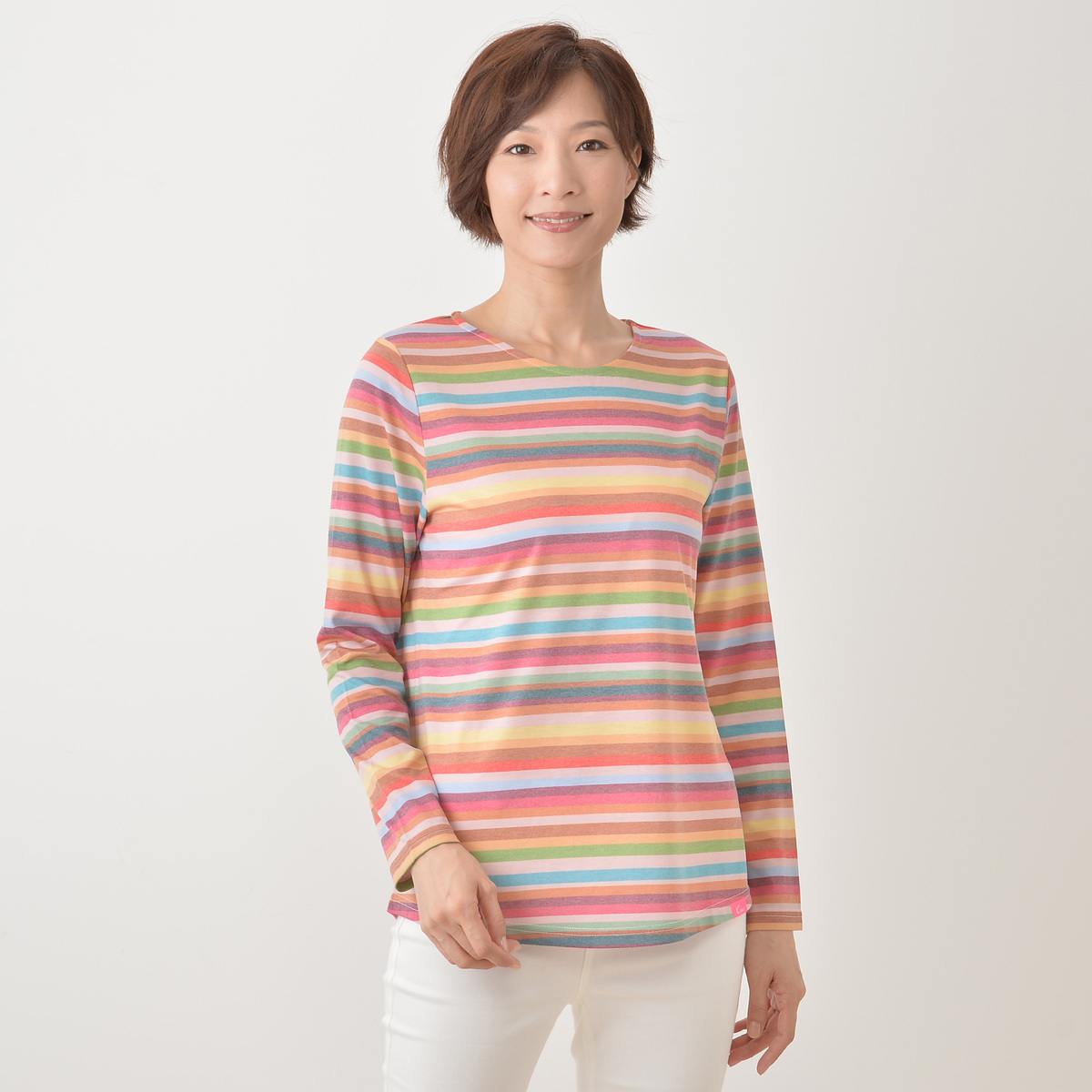 Kikki ロングスリーブカラフルボーダーtシャツ キッキ Kikki No 6567 Qvc Jp