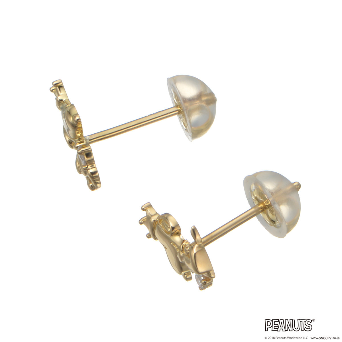 18k Yg イヤリング ピアス スヌーピー No Qvc Jp