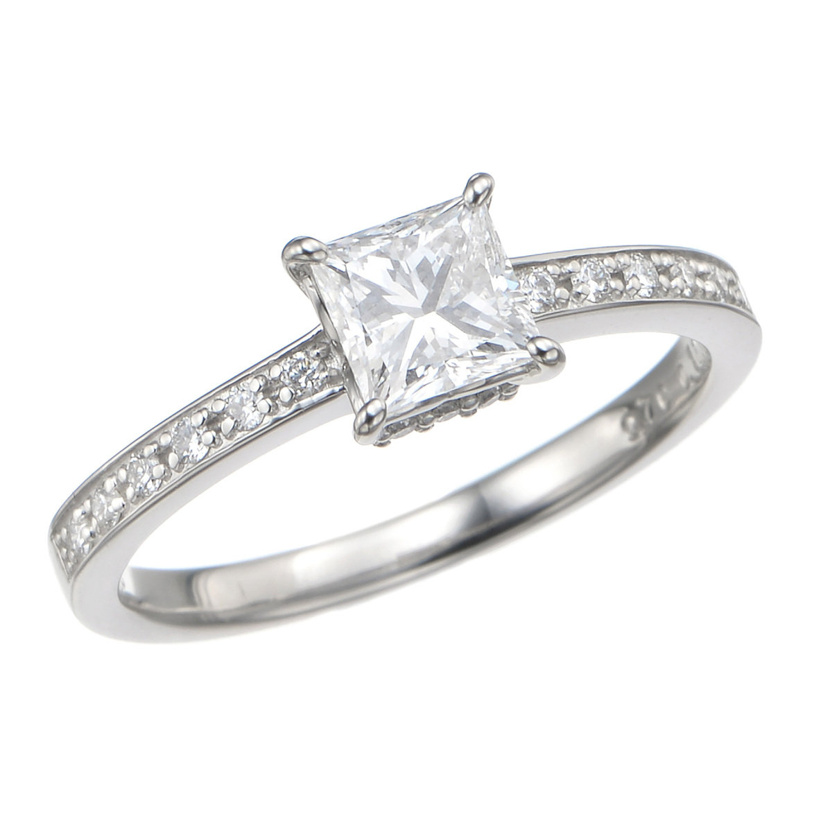 Pt900 Dカラーダイヤモンド リング 0 7ctup プリンセス No Qvc Jp