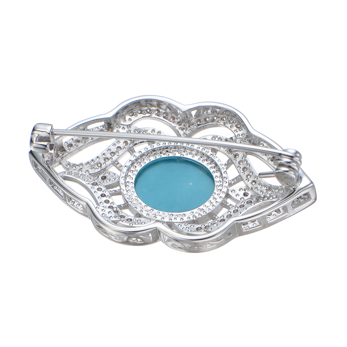 QVC 18KWG スリーピングビューティー3ストーントルコ石フリーサイズ