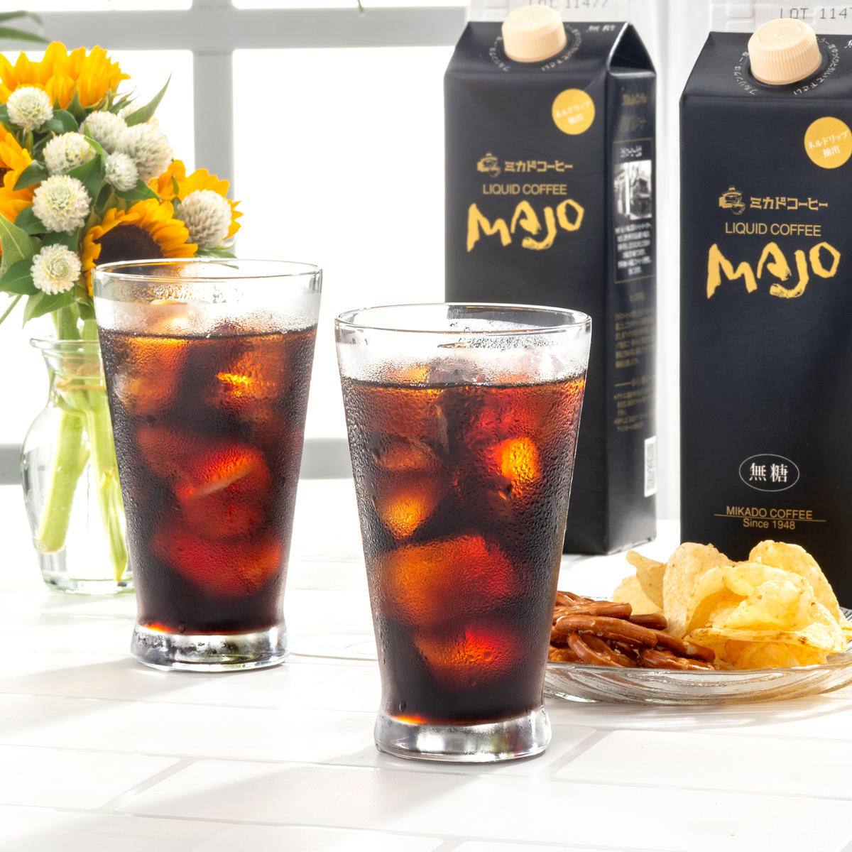 MAJO リキッドコーヒー無糖 1000ml×6本 ミカド珈琲 - QVC.jp