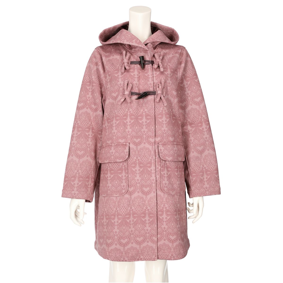 Love リボンハートレースの軽ラクダッフルコート アンドラブ Love No Qvc Jp