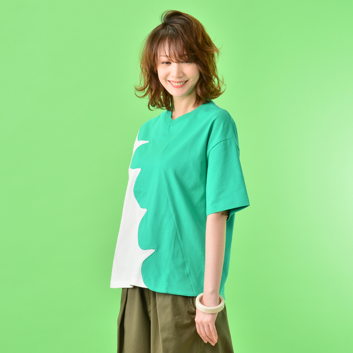 Frapbois スカラップ切替えtシャツ フラボア Frapbois No Qvc Jp