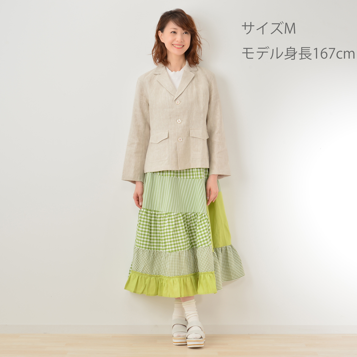 PERSONS チェックパッチスカート パーソンズ（PERSONS） - QVC.jp