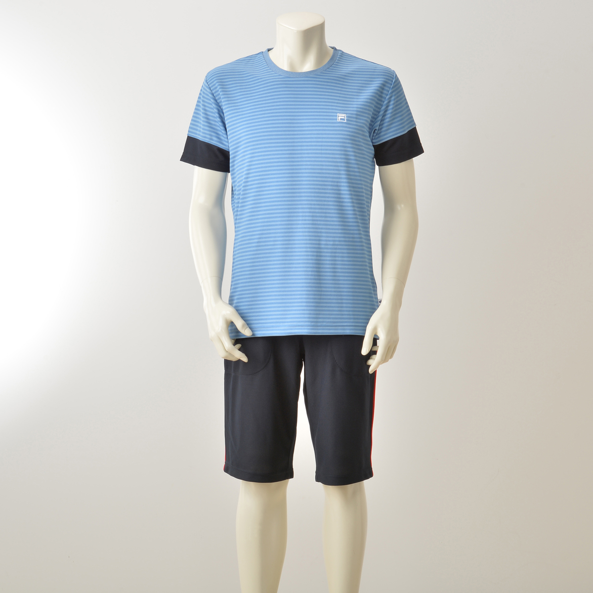 Fila メッシュボーダートップス パンツリラックスセット メンズ フィラ Fila No 6815 Qvc Jp