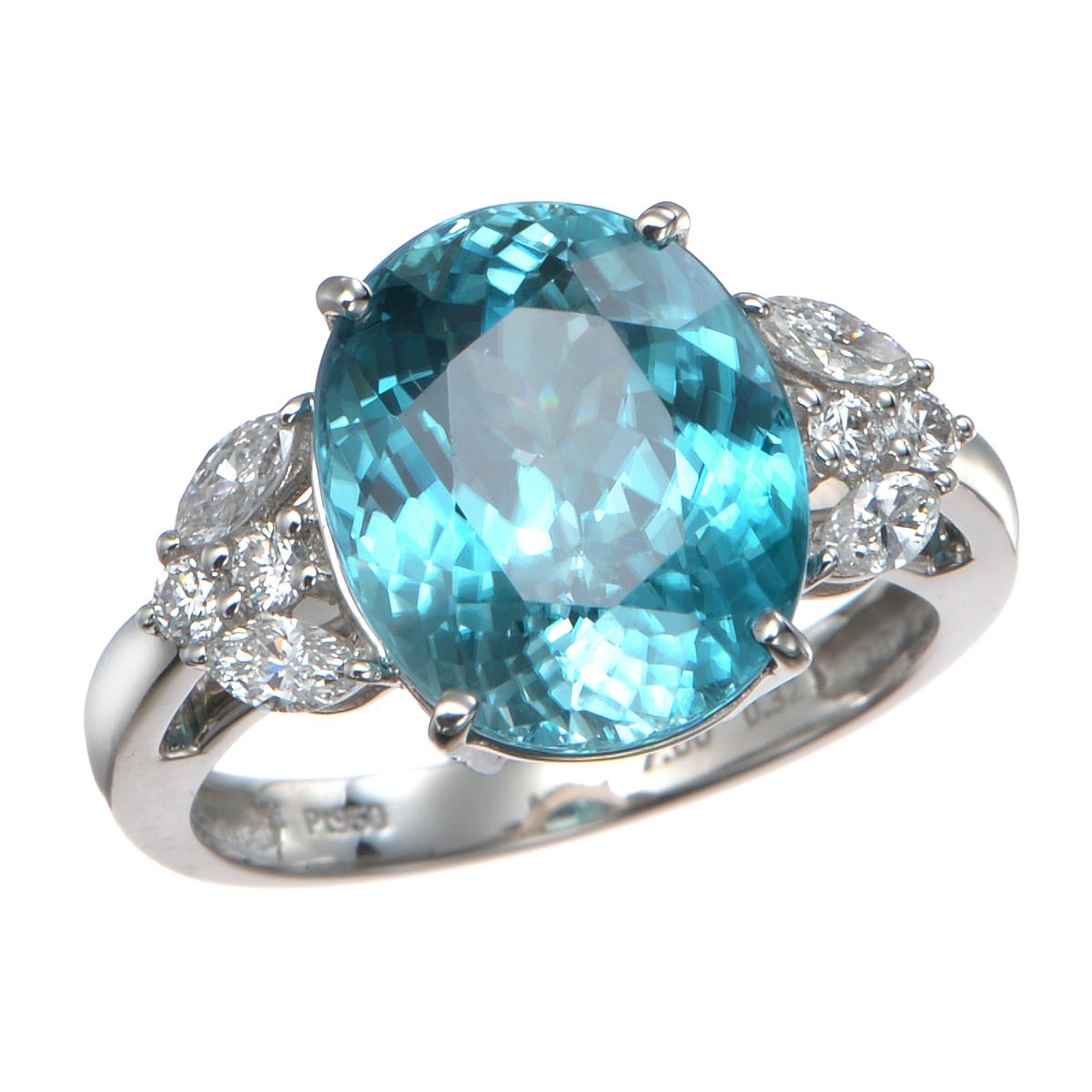 っておりま 天然ブルージルコン リングK18WGダイヤモンド付薔薇の指輪 ョンは