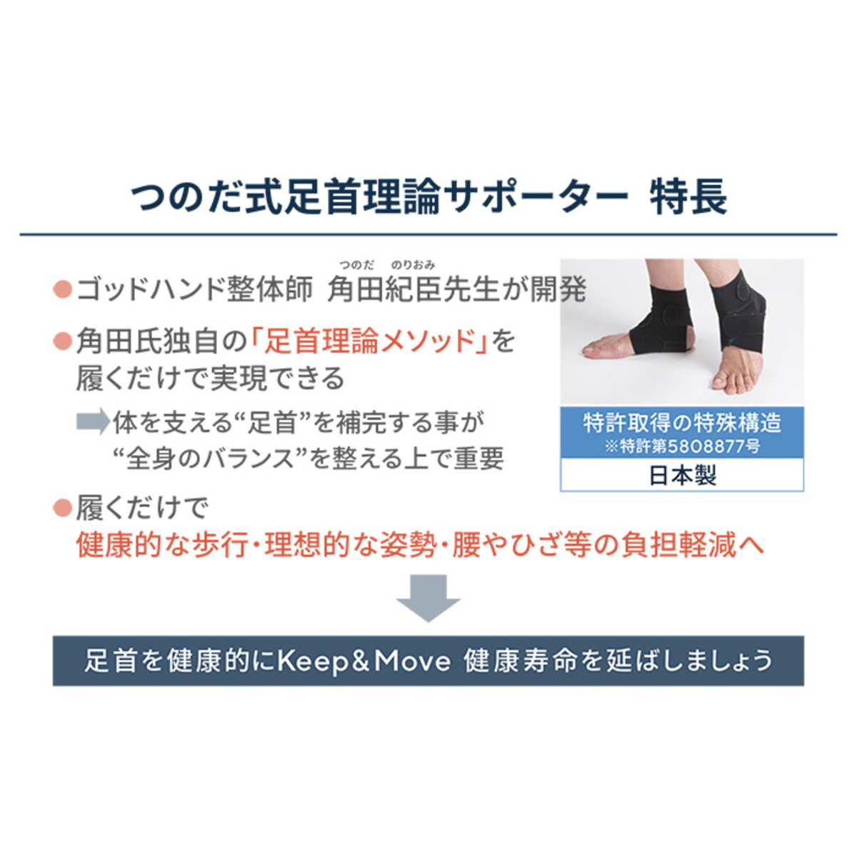 つのだ式　足首理論サポーターEX Lサイズ 男女兼用 日本製 つのだ式 足首理論サポーターEX Lサイズ 男女兼用 日本製 - メルカリ