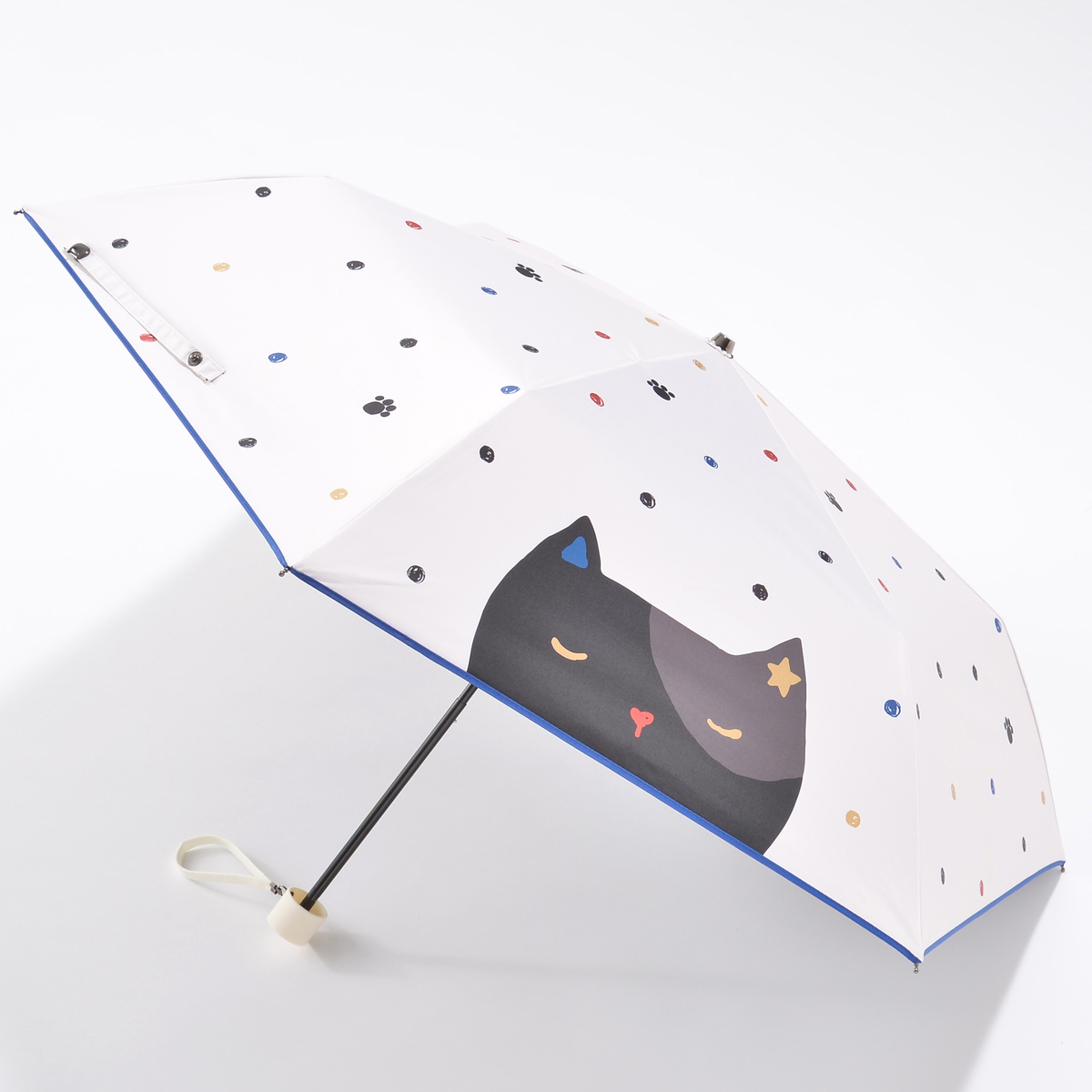 ルナジュメール UV+1級遮光+晴雨兼用大きい猫折傘