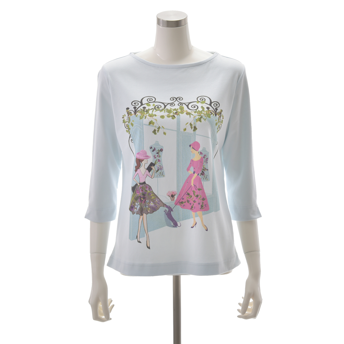 FairyStyle フラワー サブリナネックTシャツ