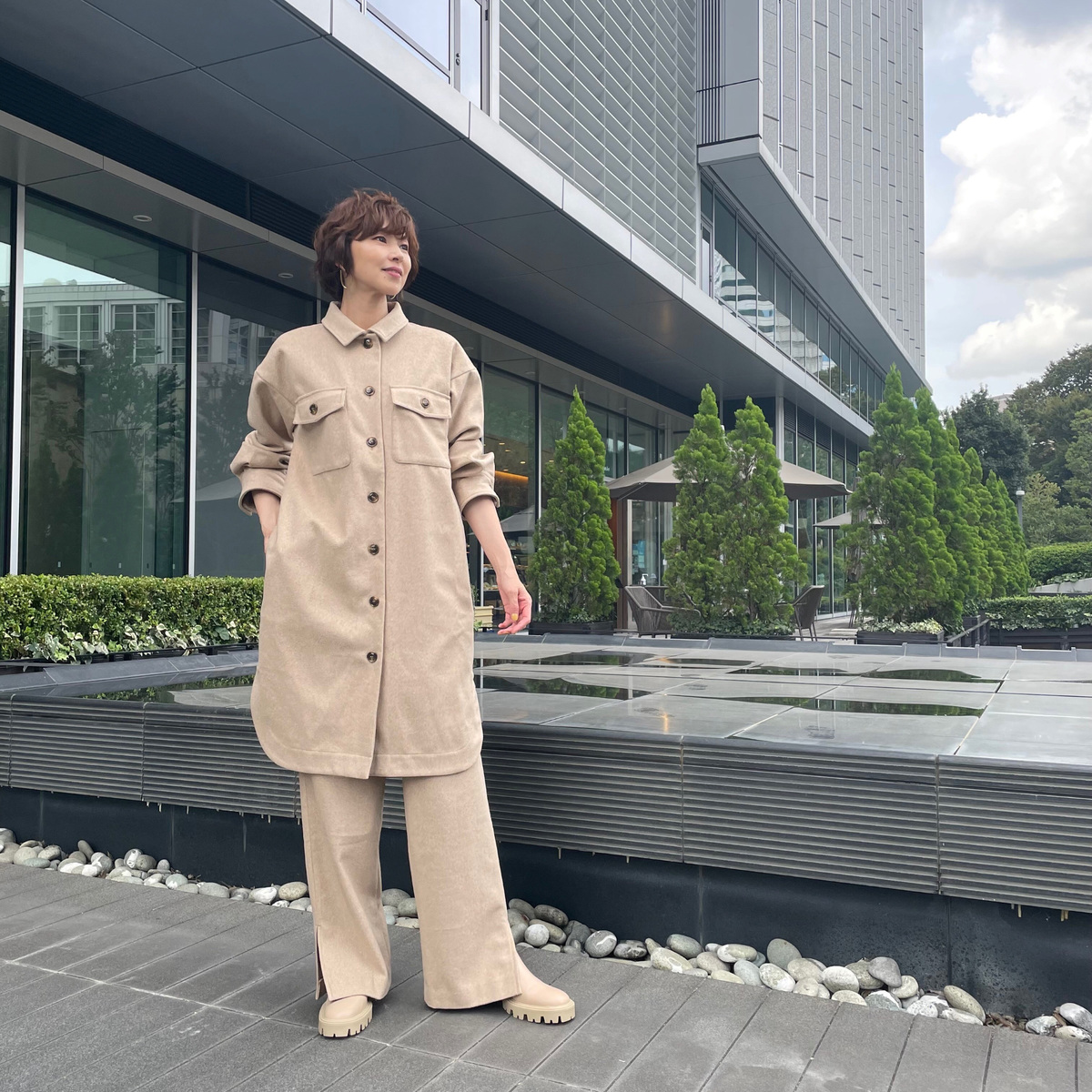 Lambyrizo メルトンライクシャツコート ランビリーゾ Lambyrizo No Qvc Jp