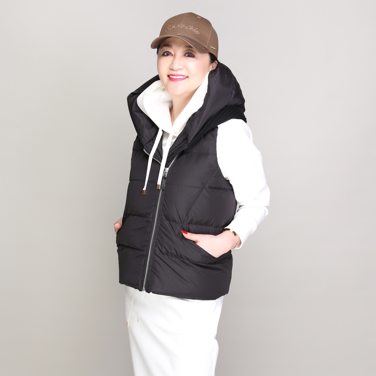 ブラック系 Xl Ll 定番のお歳暮 冬ギフトanne Coquine ニット使いダウンベスト ダウンベスト レディース ブラック系xl Ll 11 250 Hafryat Com