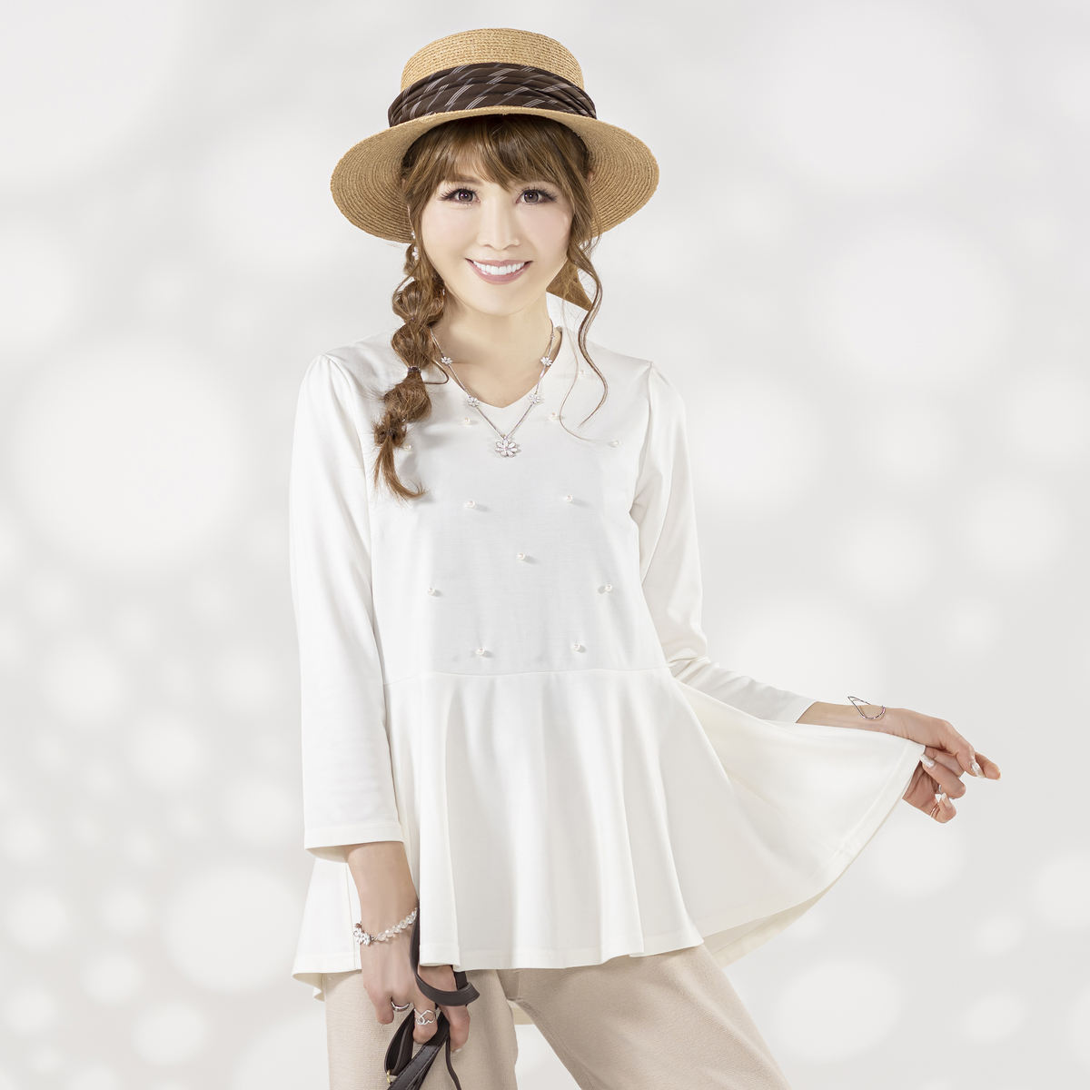 Love 大人フェミニンペプラムトップス アンドラブ Love Qvc Jp