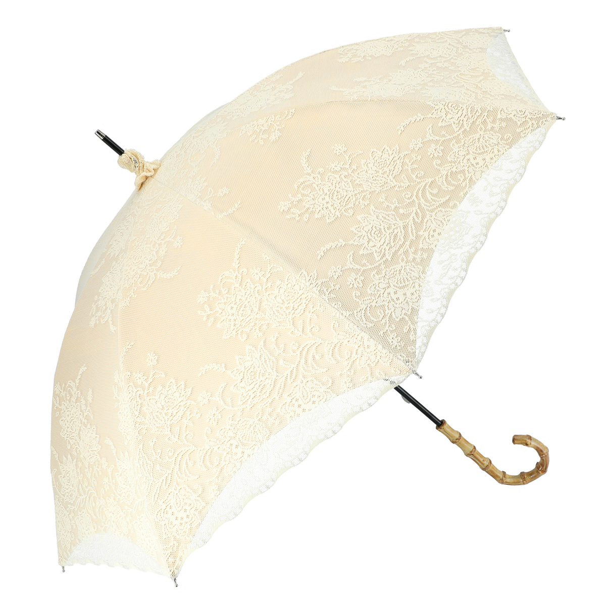 ルナジュメール UV+1級遮光 二重レース 花柄長傘