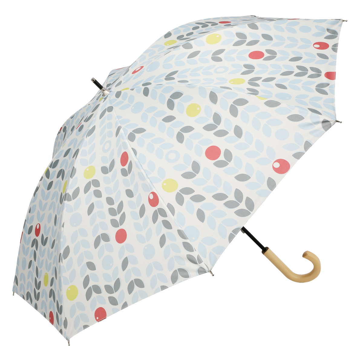  ルナジュメール UV+1級遮光+晴雨兼用 プリントショート傘  北欧柄オフホワイト