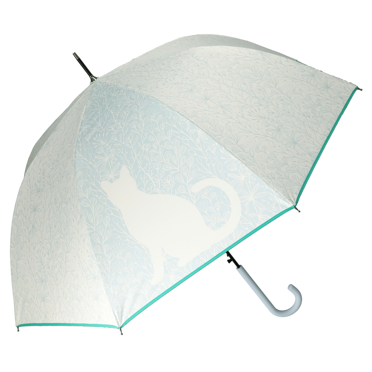 ねこと毎日UV1級遮光+晴雨兼用 草木猫長傘