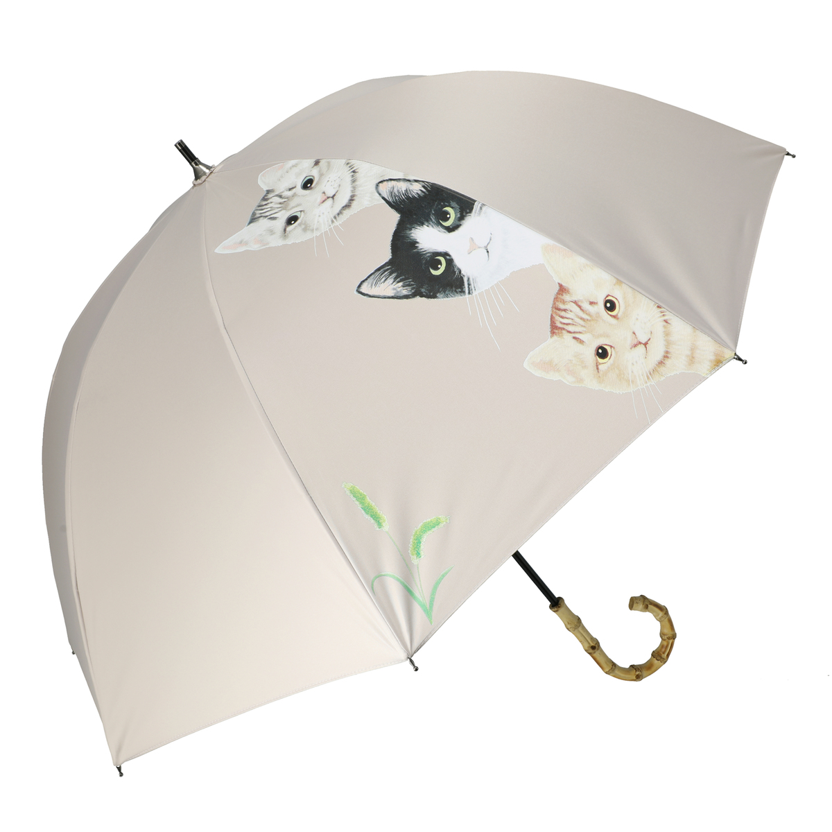 ねこと毎日UV1級遮光+晴雨兼用ネコ3柄ショート傘