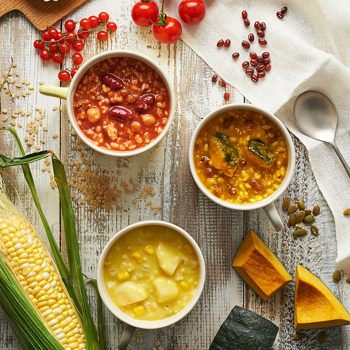 ＜QVCジャパン＞ イシイの野菜と玄米のスープpotayu3種 トライアルセット画像