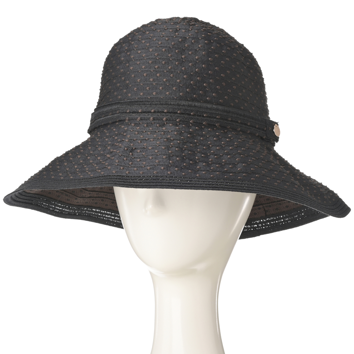  ルナジュメール UV+洗える畳めるブレード帽子  ブラック