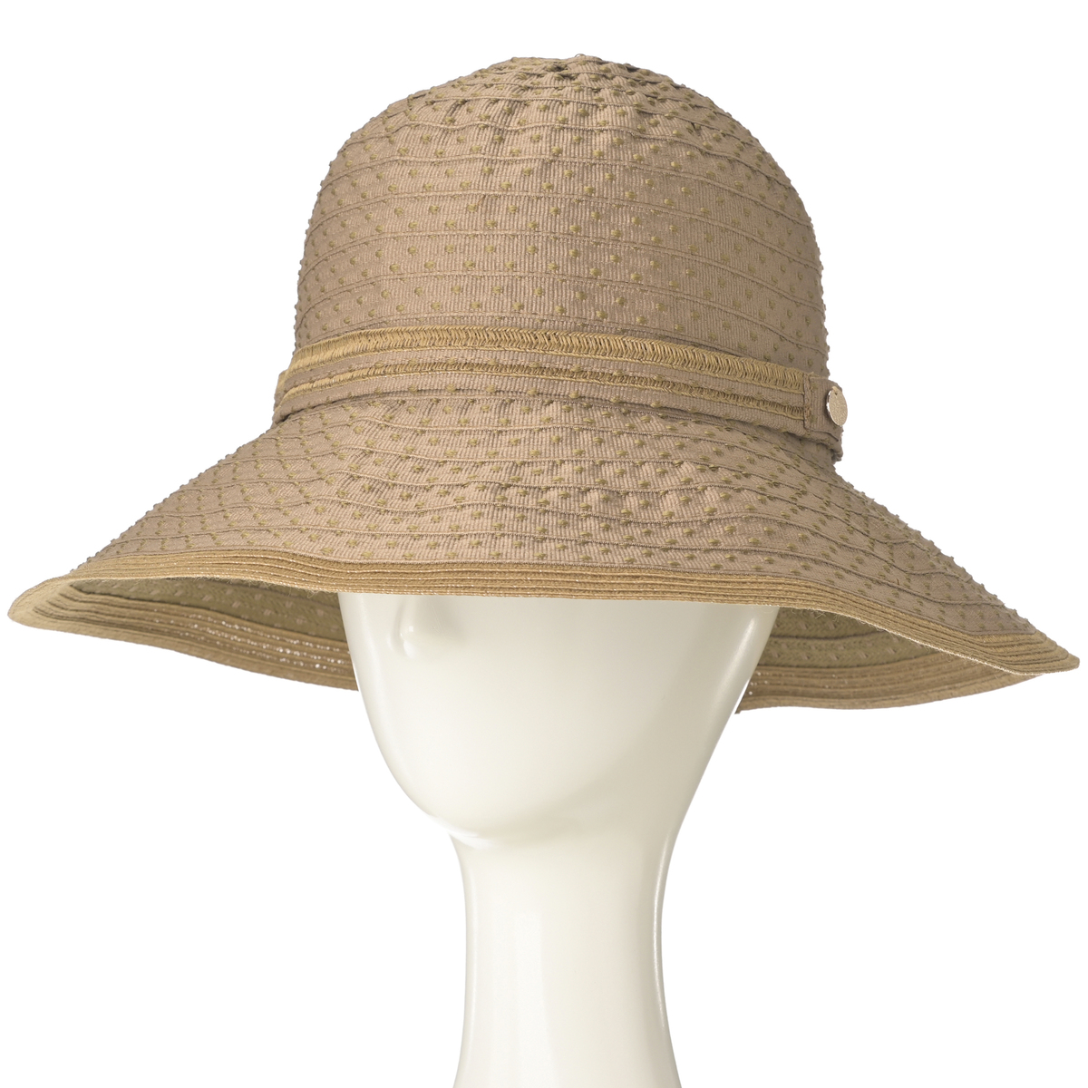  ルナジュメール UV+洗える畳めるブレード帽子  ブラウン