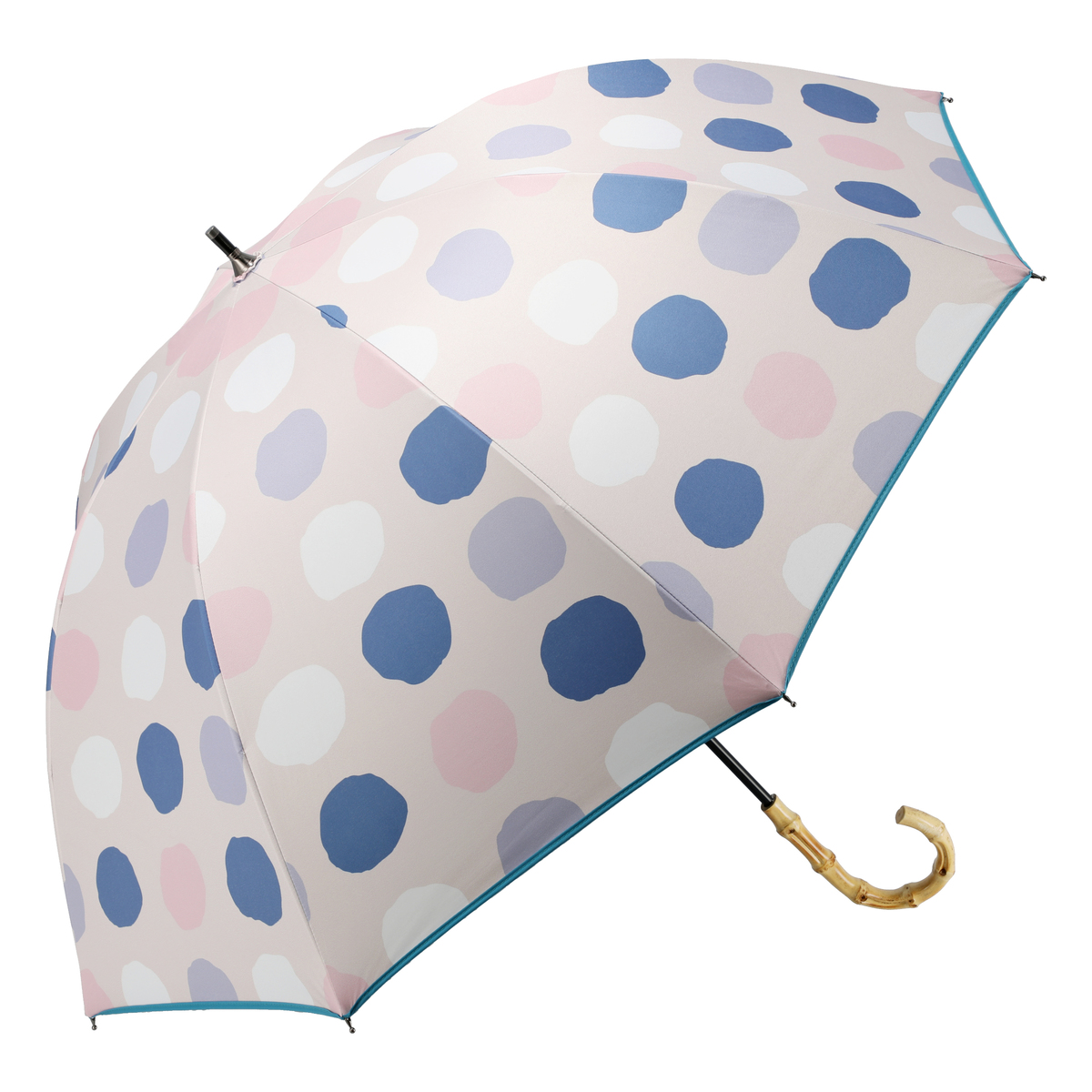  ルナジュメール UV+1級遮光+晴雨兼用 水玉ショート傘  ピンク