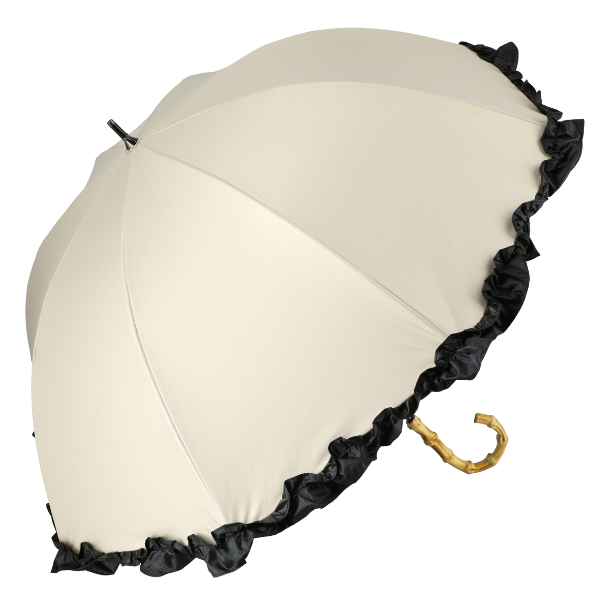 ルナジュメール UV+1級遮光+晴雨 竹手元ショートフリル傘