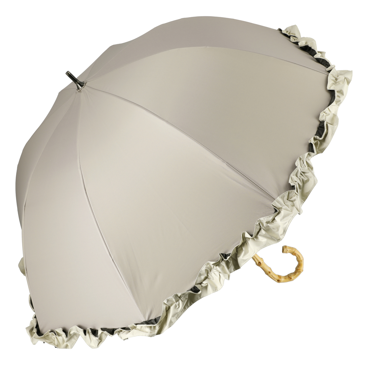 ルナジュメール UV+1級遮光+晴雨 竹手元ショートフリル傘