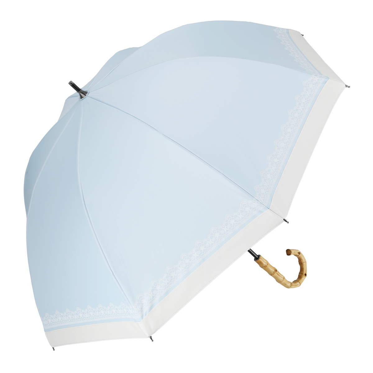 ルナジュメールUV+1級遮光+晴雨竹手元ショートプリント傘