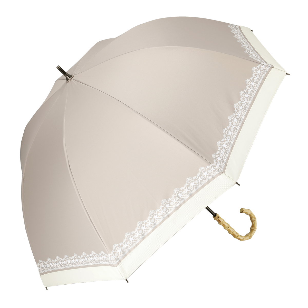 ルナジュメールUV+1級遮光+晴雨竹手元ショートプリント傘