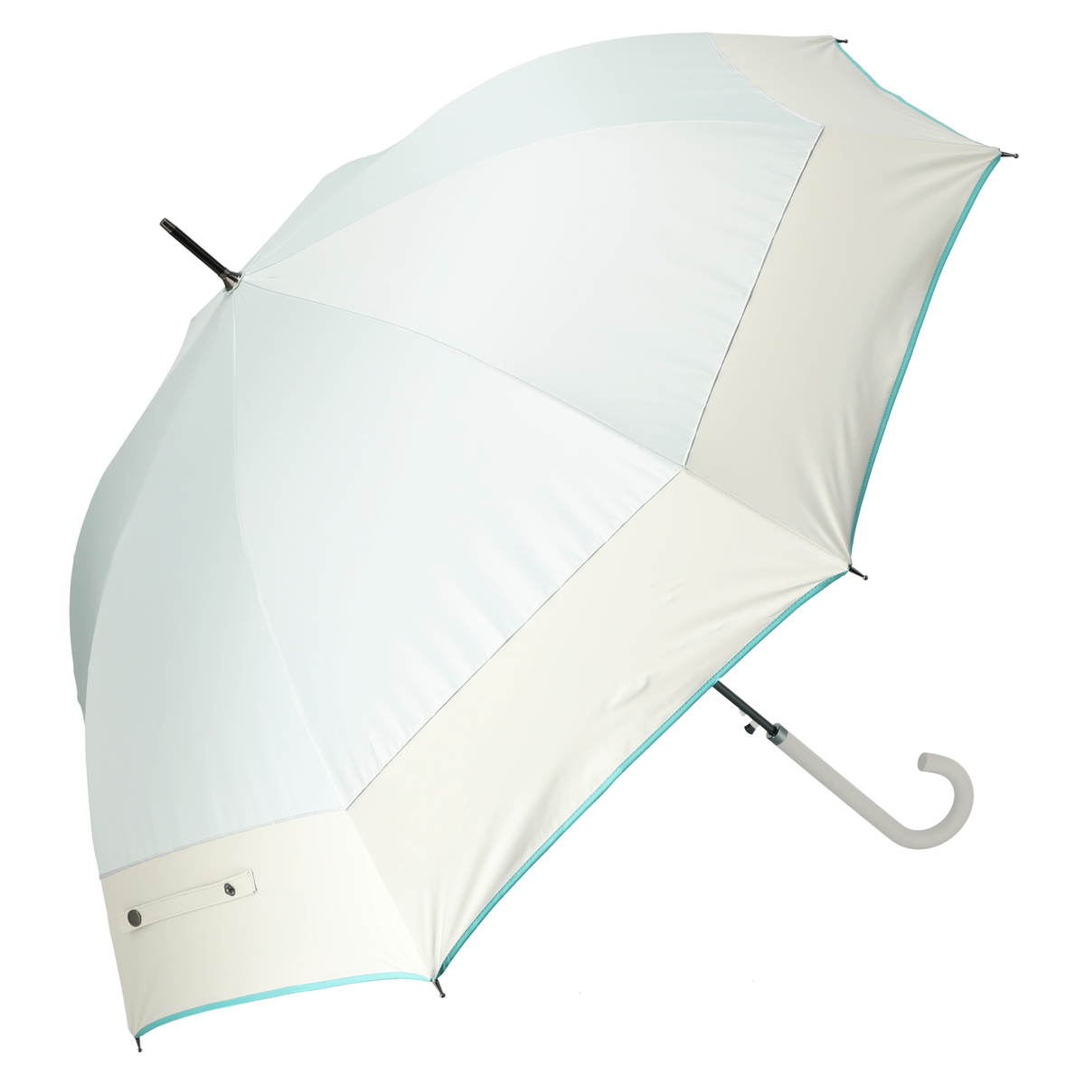  ルナジュメール UV1級遮光+耐風+撥水パイピング長傘  グレー