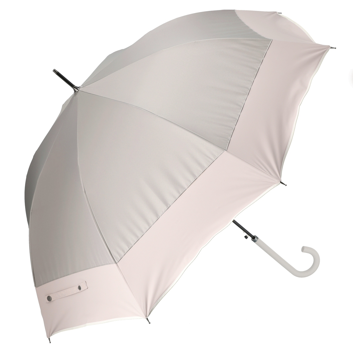  ルナジュメール UV1級遮光+耐風+撥水パイピング長傘  モカ