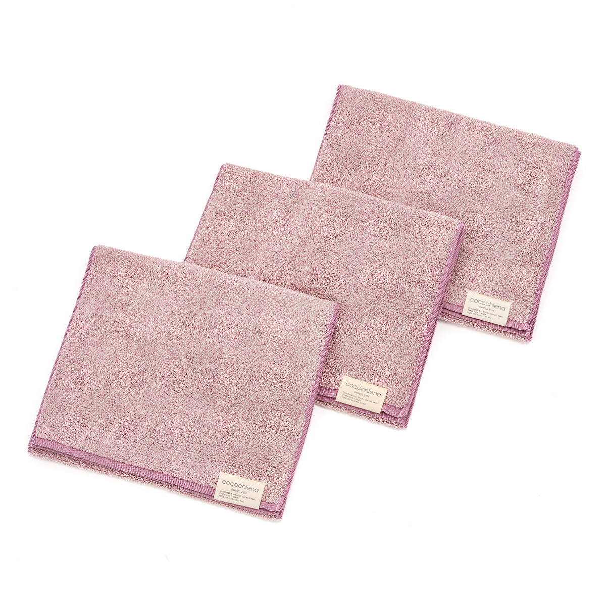  cocochiena洗うほどふくらむスリムバスタオル3枚  ピンク