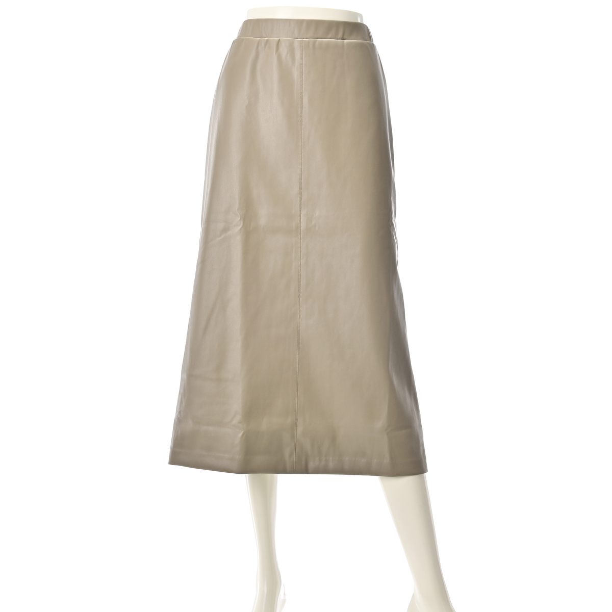 ＜QVCジャパン＞ Anne Coquine ストレッチフェイクレザータイトスカート ＜サイズ＞ 3L ＜カラー＞ グレージュ