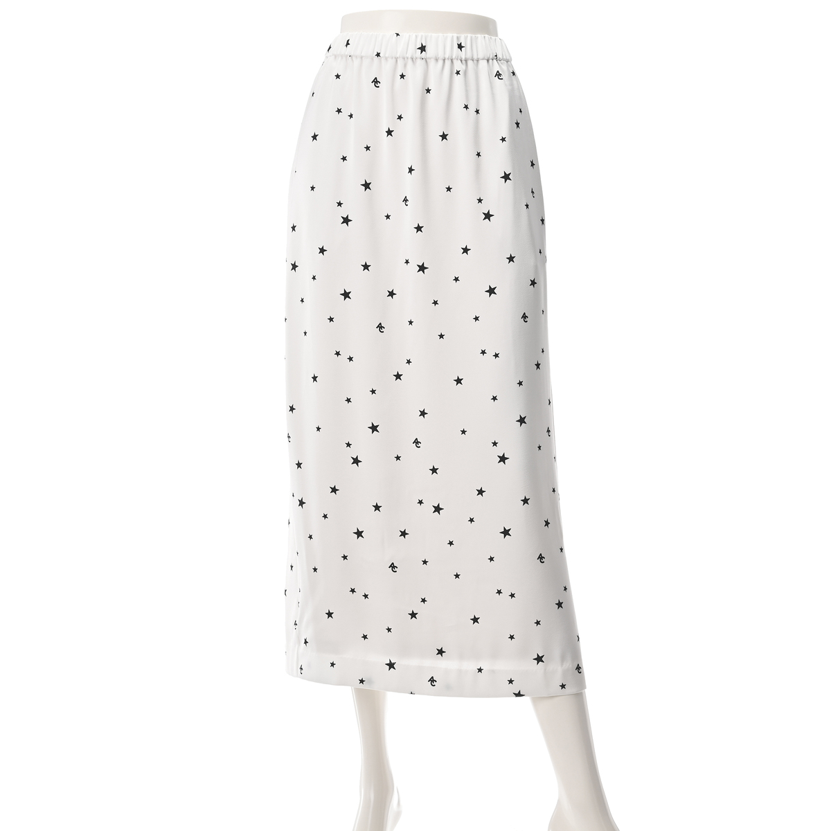 ＜QVCジャパン＞ Anne Coquine オリジナルスタープリントロングタイトスカート ＜サイズ＞ L ＜カラー＞ ホワイト