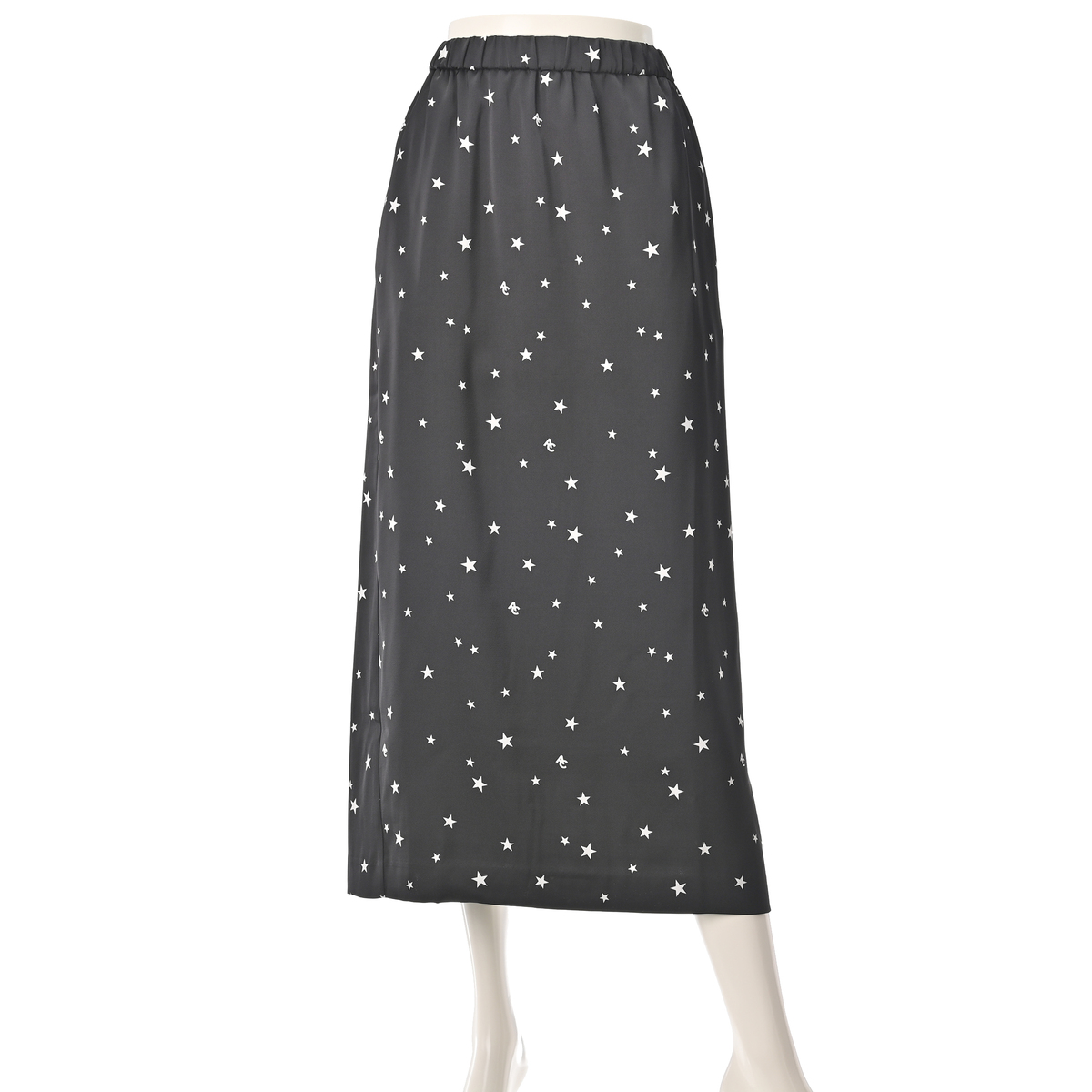 ＜QVCジャパン＞ Anne Coquine オリジナルスタープリントロングタイトスカート ＜サイズ＞ L ＜カラー＞ ブラック